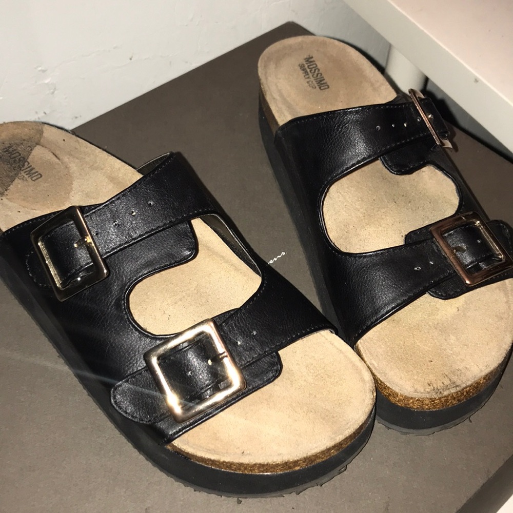 platform Birkenstock style sandals